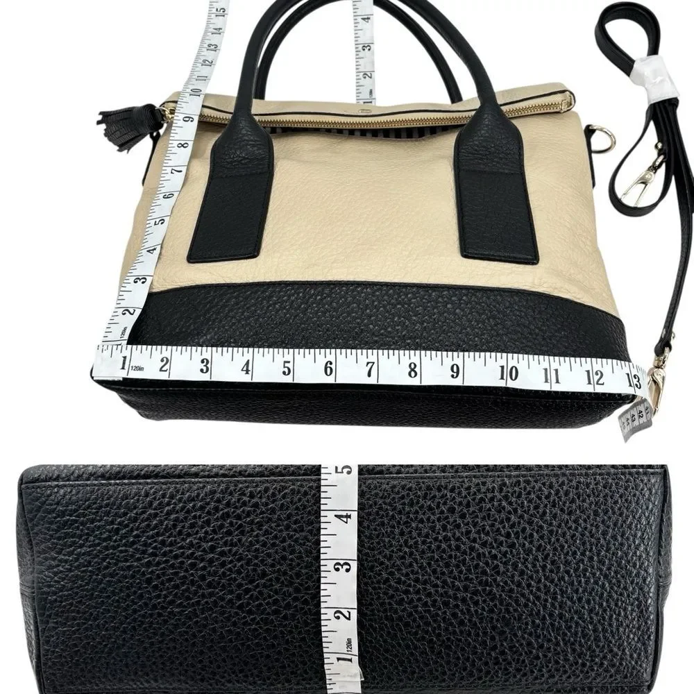 Kate Spade Southport Avenue Carmen Buttermilk & Black Satchel Bag